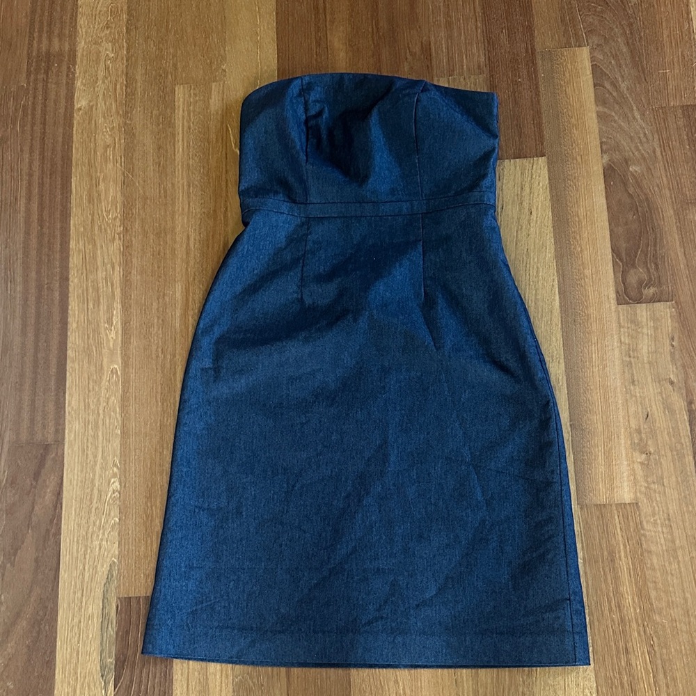 Merona Strapless Dark Blue Dress